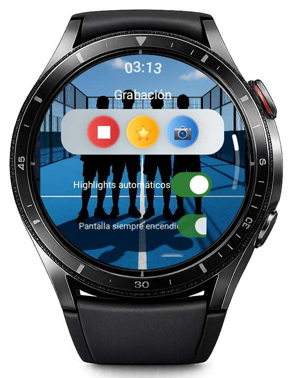 Menú de opciones de reloj 1