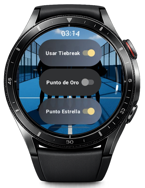 Menú de opciones de reloj 3