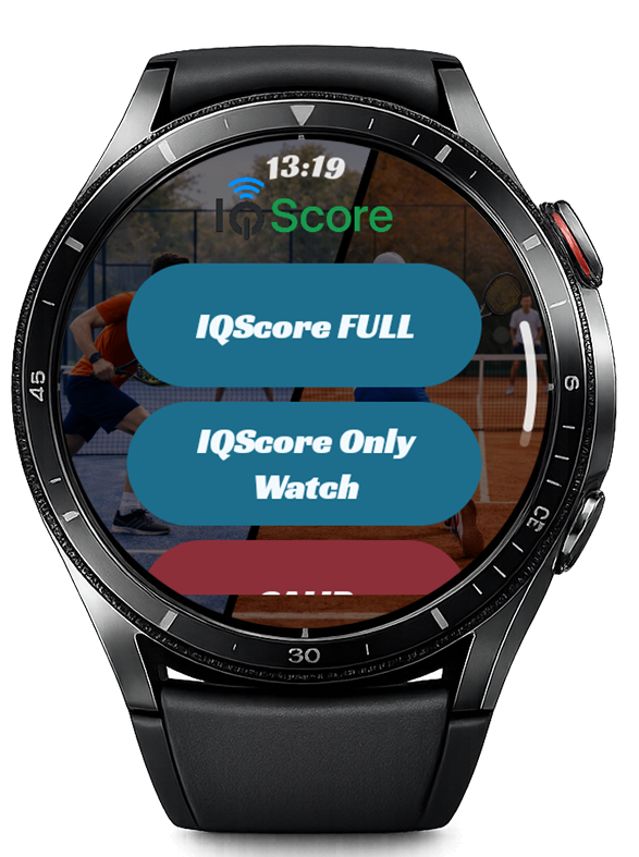 Menú principal con opción IQScore Only Watch en Wear OS
